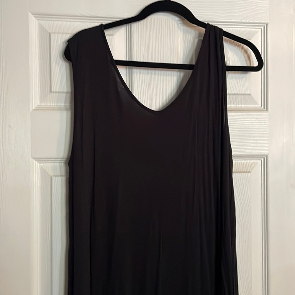 LuLaRoe L Black Natalie jumpsuit . Sleeveless. 95% poly 5% spandex.